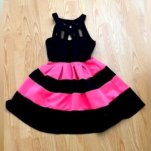 Black & Pink Party Dress Womens Size 3